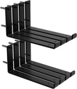 8 Pack 11.25" L x 6" H x 1.5" W Industrial Shelf Brackets - Rustic Metal Floating Shelf Bracket for Wall Shelves
