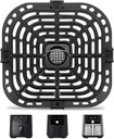 6 QT Air Fryer Accessories Kit for Instant Pot Vortex & Gourmia GAF735 - Replacement Tray, Grill Pan, Crisper Plate, Rack - Dishwasher Safe