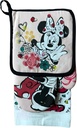 Stylish 3-Piece Kitchen Set: Oven Mitts, Pot Holders, and Dish Towel - Essential Accessories for Kitchen Decor (Minni Pink)
