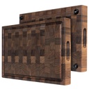 22" x 14" Handmade Walnut Chopping Block with Non-Slip Feet and Juice Groove - Ideal for Cutting Meat, Cheese, Vegetables