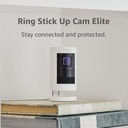 White Ring Stick Up Cam Elite with PoE, HD Security Camera, Two-Way Talk, Night Vision, Alexa Compatible