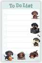 Dachshund Kawaii Sticky Notepad for Women | Weiner Dog Lover Gifts | Office & School Supply Sticky Notes 4"x6" 50 Pages