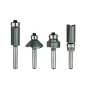 4 Piece Whiteside #404 Compact Router Bit Set with 1/4" Shank - Precision Cutting Tools