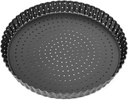 9-inch Alvinlite Tart Quiche Pan with Removable Loose Bottom and Nonstick Coating - Fluted Perforated Pizza Mold for Baking