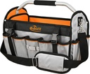 16 Inch Foldable Open Top Tool Bag Organizer for Easy Access, Water-Resistant Construction, Electrician Tool Bag with Handle & Strap