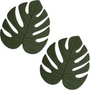 Silicone Drink Coasters Set of 2 - Non Slip & Heat Resistant, Protect Furniture from Water Marks & Damage