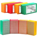 Diamond Hand Polishing Pads Set - 4 Pieces with Foam Backing for Tile, Glass, Stone, Concrete, Granite, and Marble - Dry/Wet Sanding Pads in 60, 120, 200, 400 Grit Sizes