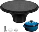 Black Dutch Oven Knob Replacement Handle for Le Creuset, Aldi, Lodge - Compatible with Enameled Pots - Set of 1
