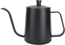 Stainless Steel Gooseneck Kettle for Pour Over Coffee and Tea - 350ml Teflon Black Pot