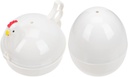 Cabilock 2-Piece Microwave Steamer and Egg Poacher Set for Vegetables and Boiled Eggs