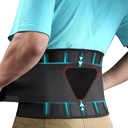 FEATOL Breathable Back Brace with Lumbar Pad for Women & Men - Support Belt for Lower Back Pain Relief - Ideal for Herniated Disc, Sciatica, Scoliosis - Size S/M (24.4''-30'')