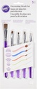 Food-Safe Wilton 5-Piece Decorating Brush Set for Edible Glitter and Color Painting on Treats