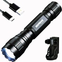 Sentinel-X1 Tactical Flashlight with 1200 Lumens for Law Enforcement, Single Mode LED Light with Holster for Duty Belt - Premium Police Gift for Boyfriend
