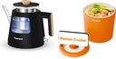Topwit Mini Electric Pot 1L in Orange with Removable Stainless Steel Infuser - Ramen Cooker and Tea Kettle