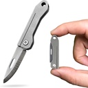 Mini Titanium Alloy Folding Keychain Knife for Women and Men - EDC Box Cutter with 440c Steel Blade