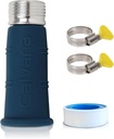 Calvana RV Faucet Adapter with Stainless Steel Clamps - Easily Connect Garden Hose to Sink Faucet