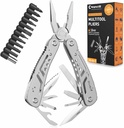 Wuwrll 26-in-1 Stainless Steel Multi Tool with Pliers, Knife, and Screwdriver - Heavy Duty Pocket Multitool for Outdoor Use