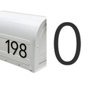 Premium 3D Acrylic Mailbox Number in Black (3 inch, Number 0) - Self Stick, Weatherproof, Long Lasting - Made in USA