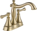 Delta Cassidy Centerset Bathroom Faucet in Champagne Bronze with Metal Drain Assembly - 2597LF-CZMPU