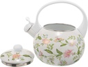 Retro Chinese Enamel Tea Kettle for Stovetop and Electric Heating - Stainless Steel Pot for Coffee and Water - Office and Home Use