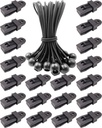 40 Pack Heavy Duty Tarp Clips - Lock Grip Tent Clamps for Canopy, Awning, and Tarps (Black)