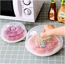 BPA-Free Microwave Splatter Cover Set with Steam Vents, Easy-Grip Handles, and Dishwasher Safe - 2Pcs (9 inch + 6.7 inch)