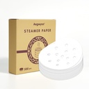 500 Pack Aegwynn Round 4 Inch Non-Stick Bamboo Steamer Liners for Steamed Buns, Dumplings, Desserts - Steam Paper Sheets