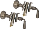 2 Pack QCAA Solid Brass Storm Door Latch in Satin Nickel Finish from Taiwan