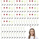 80-Piece Bean Sprout Hair Clips Set with Cute Plant Designs - Futaba, Clover, Curly Grass Hairpins - Mushroom, Ball Features - Ideal Hair Accessories for Girls, Kids, Party