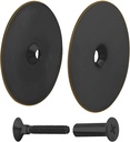 Black Steel Door Hole Cover Plate 2-5/8" Diameter - Hole Filler Plate for Doors - 1 Pack