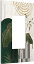 Green Leaf Abstract Mid Century Arch Boho Sun Decorative Outlet Cover for Single Decora GFCI Light Switch Plate - Jumbo Wall Plate Cover