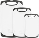 Warrior Strength Tribal Cooking Cutting Boards Set - Small to Extra Large - Ideal for Kitchen, Meat, Vegetables - Dishwasher Safe with Juice Groove and Non-Slip Rubber - 3 Pack
