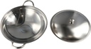 Stainless Steel Wok Pan with Lid for Outdoor Camping Cookware - Small Hotpot Alcohol Stove Dry Pot Induction Cooking