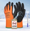 FreezeGuard Winter Work Gloves - 2 Pairs, ANSI A2 Cut Resistant, Waterproof for Cold Weather Outdoor Activities - Snow Shoveling, Ice Fishing, Keep Hands Warm