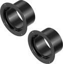 HG Power 6 Inch Plastic Duct Connector Flange for HVAC Ventilation - Black