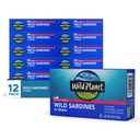 Wild Planet Wild Sardines in Water - No Salt Added, Tinned Fish, Non-GMO, Sustainable - 4.4 Ounce (Pack of 12)