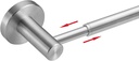 Adjustable SUS304 Stainless Steel Towel Bar for Bathroom - Wall Mounted Hand Towel Holder Rod, Brushed Nickel Finish - Ideal for Hotels and Homes - 15.9 to 28.6 Inch Length