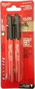 2 Pack Milwaukee Black Fine Point INKZALL Marker 48-22-3105 - Precision Writing Tool