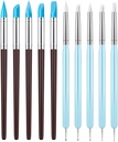 10-Piece Silicone Clay Sculpting Tool Set for DIY Handicraft, Pottery, Sculpture, and Nail Art - Modeling Dotting Tool with Silicone Brush