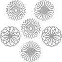 Set of 6 Light Grey Silicone Trivets Mats for Hot Pots and Pans - Heat Resistant, Multi Purpose Intricately Carved Hot Pads
