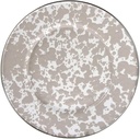 Taupe Swirl Pattern 8.5 Inch Sandwich Plate by Golden Rabbit Enamelware