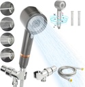 Shower Filter for Hard Water with Carbon Filter - Removes Chlorine, Heavy Metals, and Chemicals - Reduces Dry Skin - 4 Spray Modes