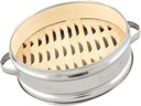 Multi-Functional Buns Steamer Cookware Set for Steaming Chicken, Fish, Vegetables, and Dim Sum with Wooden Long Bao Binaural