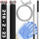 2" Garage Door Torsion Springs Set with Cable, Winding Bars, and Glove - 0.218 x 2" x 23