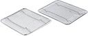 Set of 2 Stainless Steel Heavy Duty Wire Racks for Cooking, Baking, and Cooling - Oven and Dishwasher Safe up to 575F - 8"x10