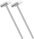 7" Dual Head Small Hammer for Precision Jobs - Plastic & Metal Heads - Smooth Grip Jewelry Mallet for Watch, Tuning, Woodworking & More