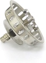Premium 304 Stainless Steel Twist Lock Basket Strainer Replacement for 3-1/2" Spin and Seal Drains with Threaded Stopper - VARNAHOME