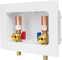 EFIELD Washing Machine Outlet Box with Pex-A F1960 Expansion Fitting and Copper Water Hammer Arrestor, 3/4" MHT Connection