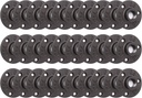 30 Pack 1/2" Malleable Iron Pipe Floor Flange for Industrial Vintage Style - Threaded Hole for DIY Project, Furniture, Shelving Decoration