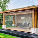 7x9 FT Clear Vinyl Tarp - Heavy Duty Waterproof Greenhouse Plastic Sheeting for Garden Plant Cover and Outdoor Protection